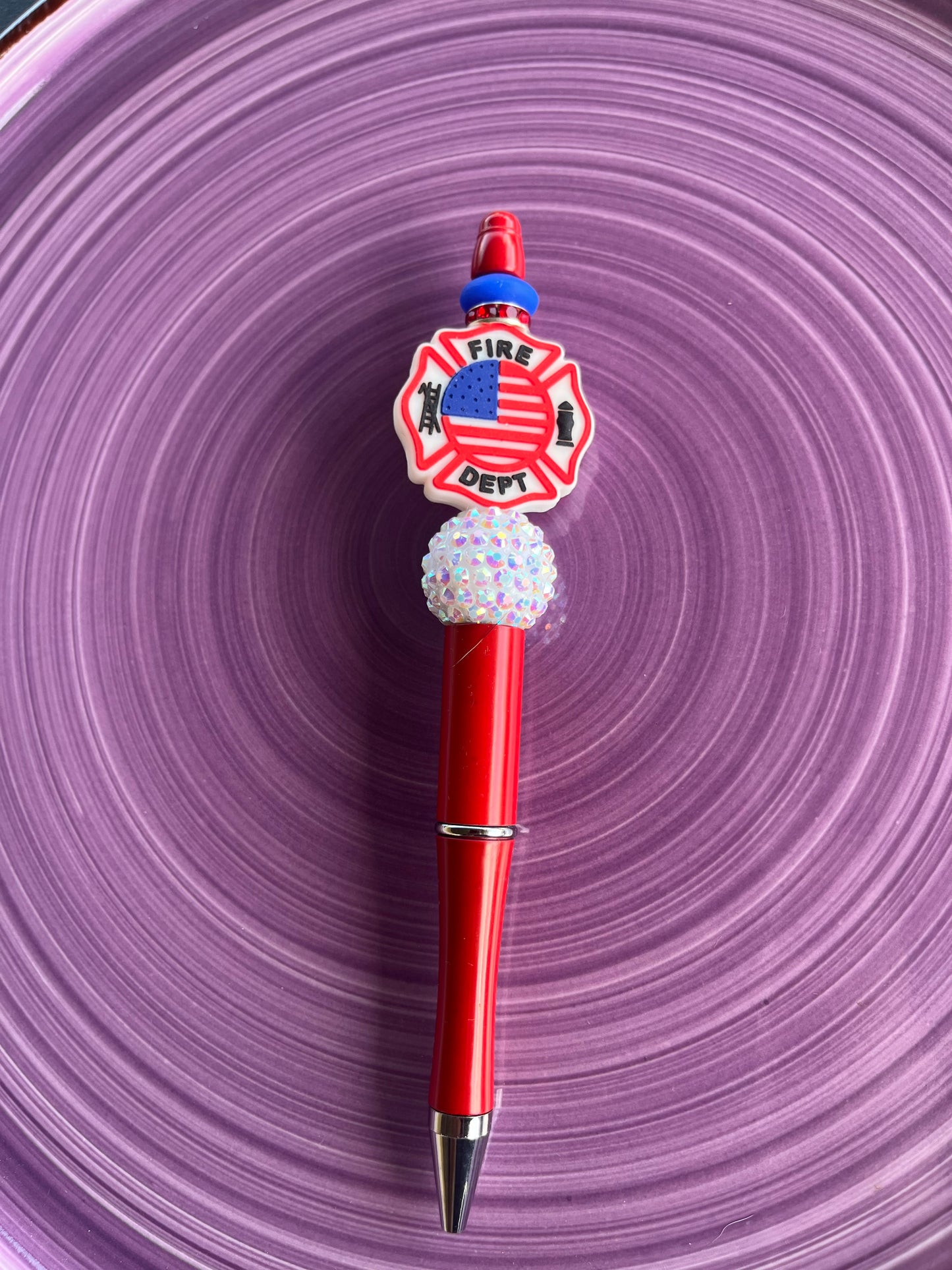 Red and White Fire Dept. Pen