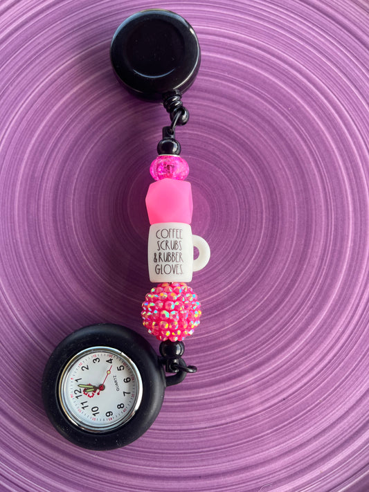 Coffee Scrubs and Rubber Gloves Nurse Watch